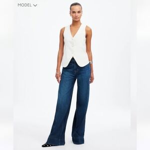 NWT Madewell Women's Blue Superwide-Leg Jeans Sz 26-27 $148